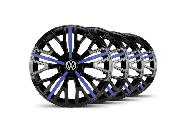 CALOTA SPORT PRETO/AZUL  ARO  14